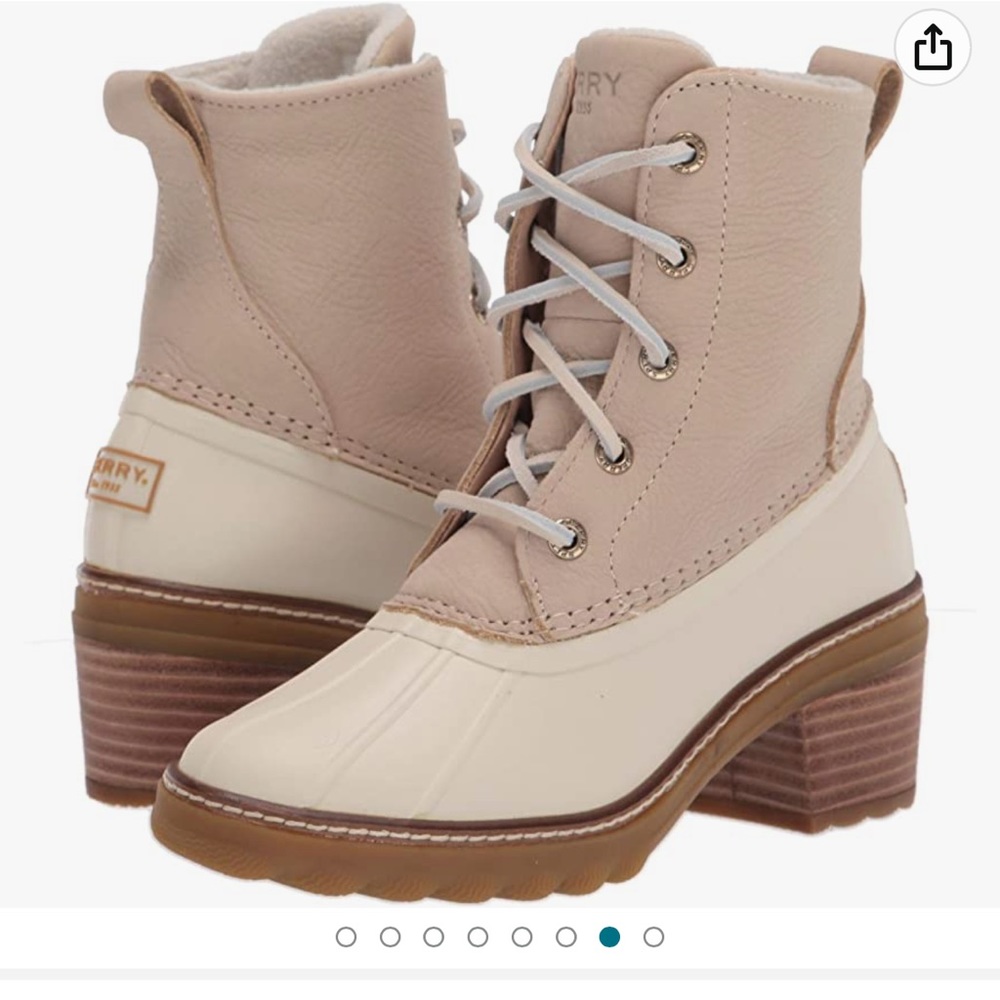 SPERRY Saltwater Heel Ivory Duck Boots